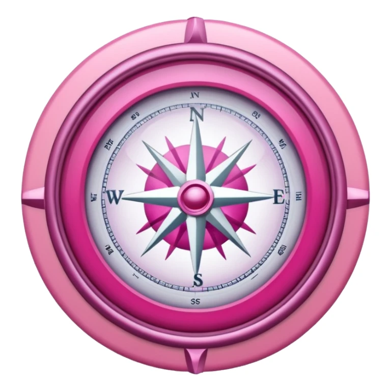 mix light pink dark pink and white girly internet compass logo sticker