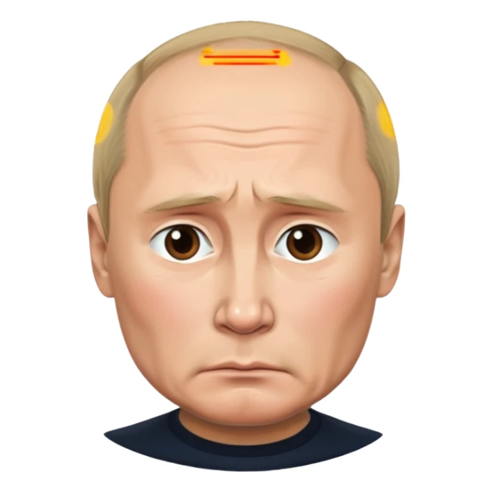 sad face of putin sticker