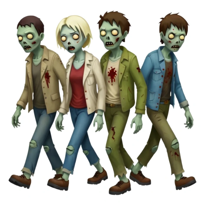 Make a croud of people that was dead on the floor standing up sticker