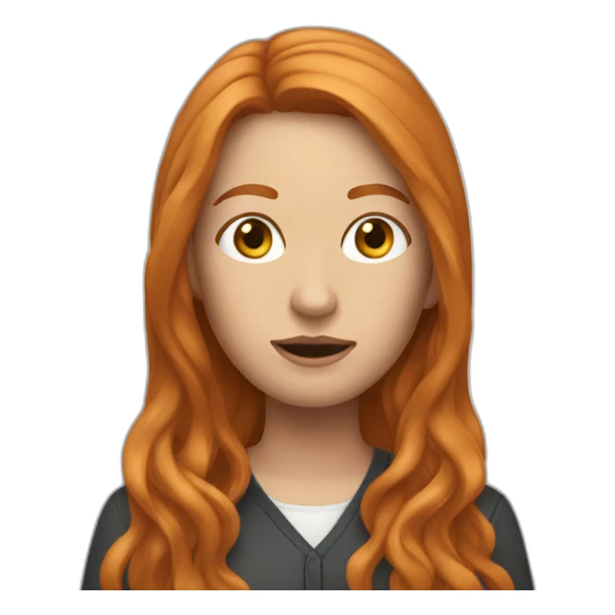 Forensic woman with long ginger hair sticker