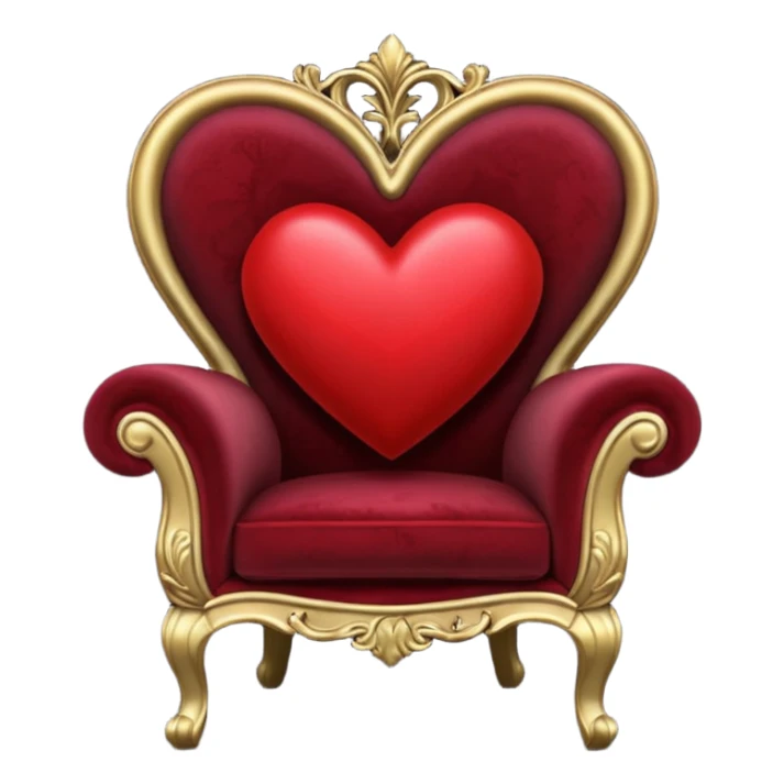 goth themed heart with a dark velvet chair sticker