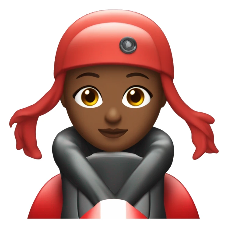 Jet ski vermelho mulher Clara cabelo escuro  sticker