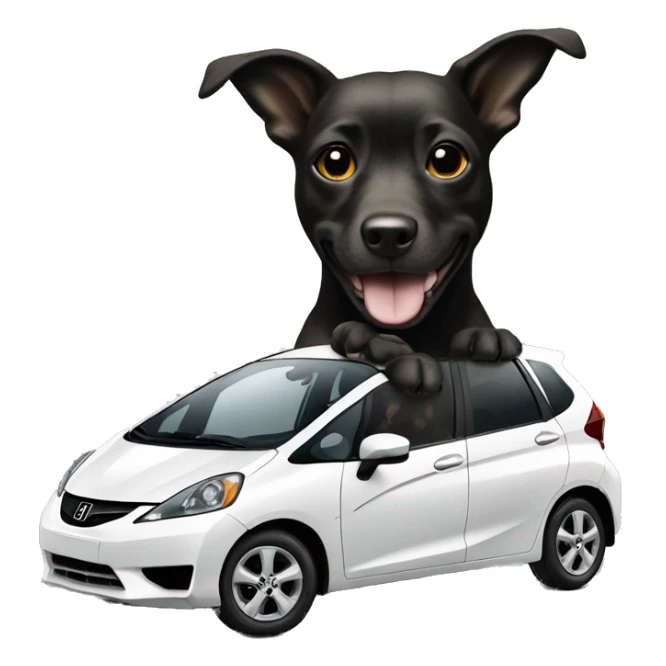 dog driving 2013 black honda jazz sticker