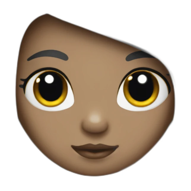 hello kitty with big eyes and black skin sticker