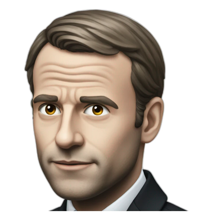 Macron noir sticker