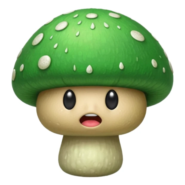 angry green mushroom giving you the middle finger sticker