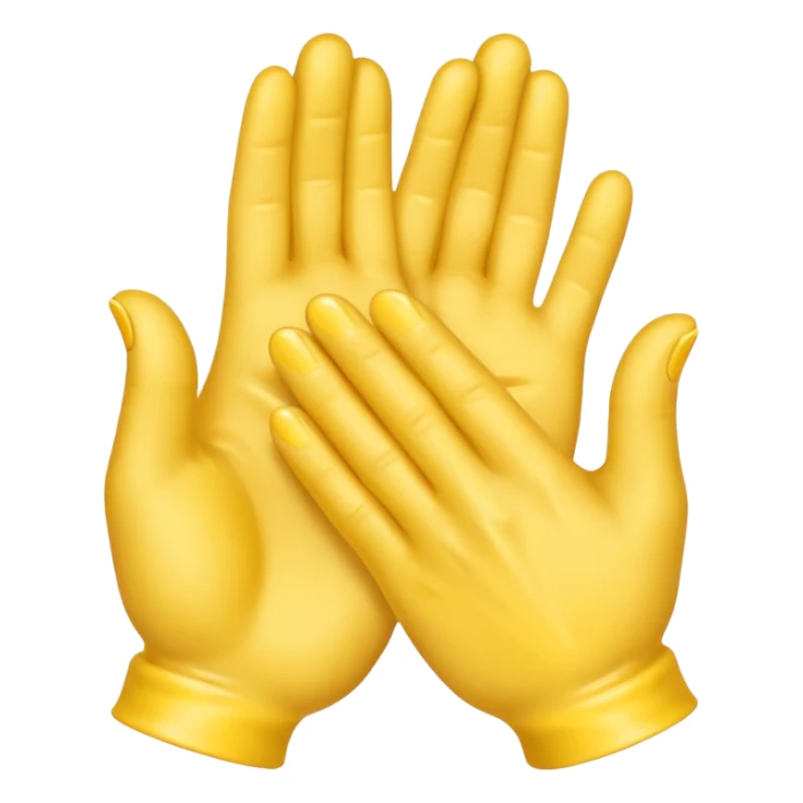 3 yellow hands face down in a pile about to do make a promise sticker