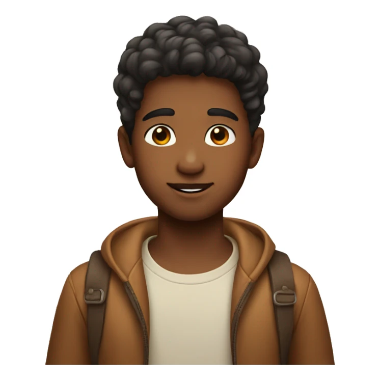 a boy with deer beauty face sticker