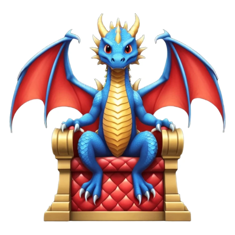 Create a poster insprited from games of throne ,  Dragon sitting on a throne while people are watching him from below  sticker
