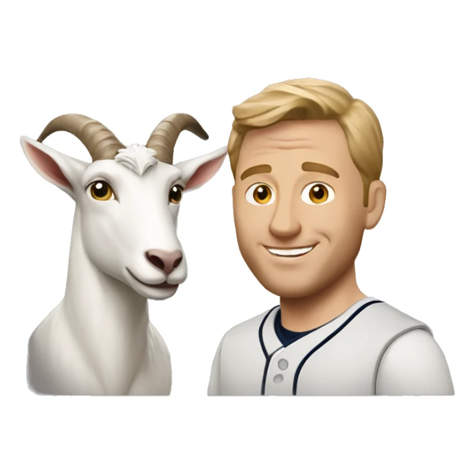 White man with goat-teak New York Yankees  sticker