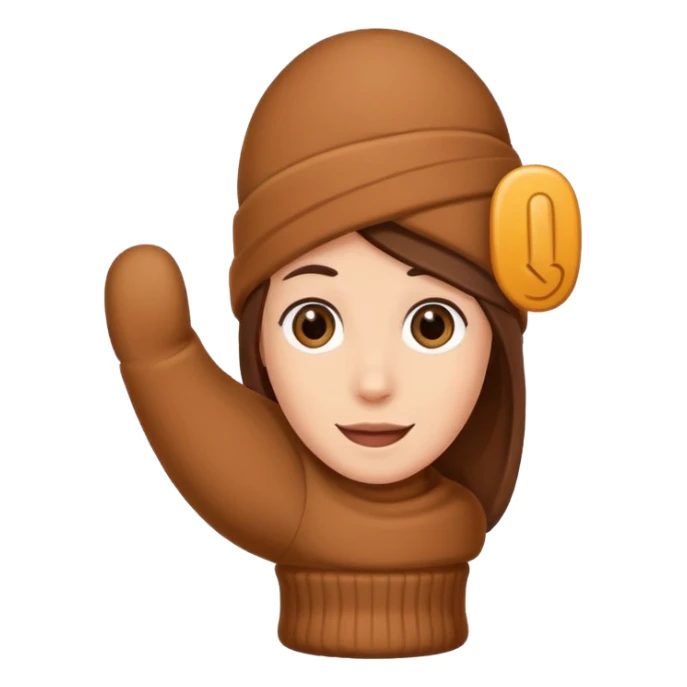 thumbs up in bernie sanders brown mitten sticker