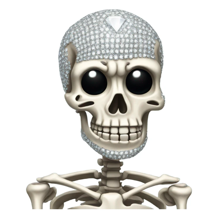 Skeleton made of diamonds sticker