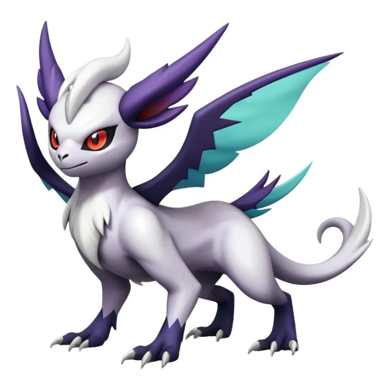 Shiny Absol-Noibat-Noivern-Hybrid (Full body) sticker