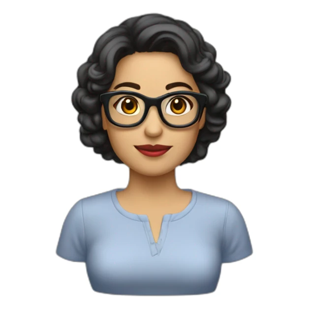 Elizabeth González feliz con gafas sticker