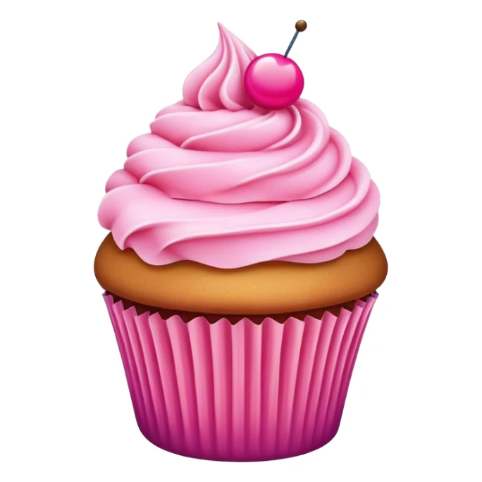 Cupcake with pink icing sticker
