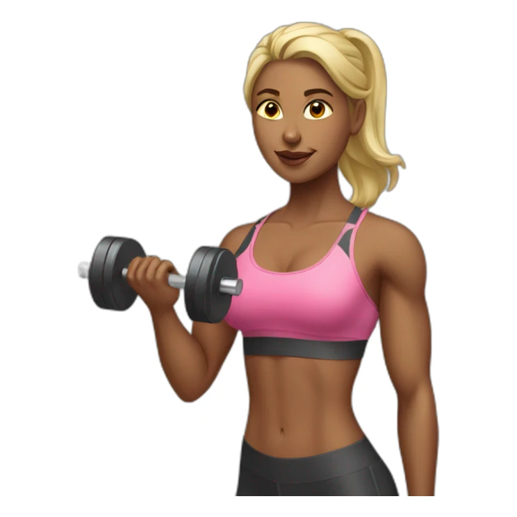 sensual-gym-woman-holding-weight sticker