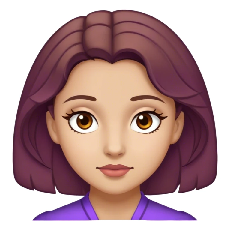 violet bridgerton from bridgerton serie with brown haired and eyes sticker