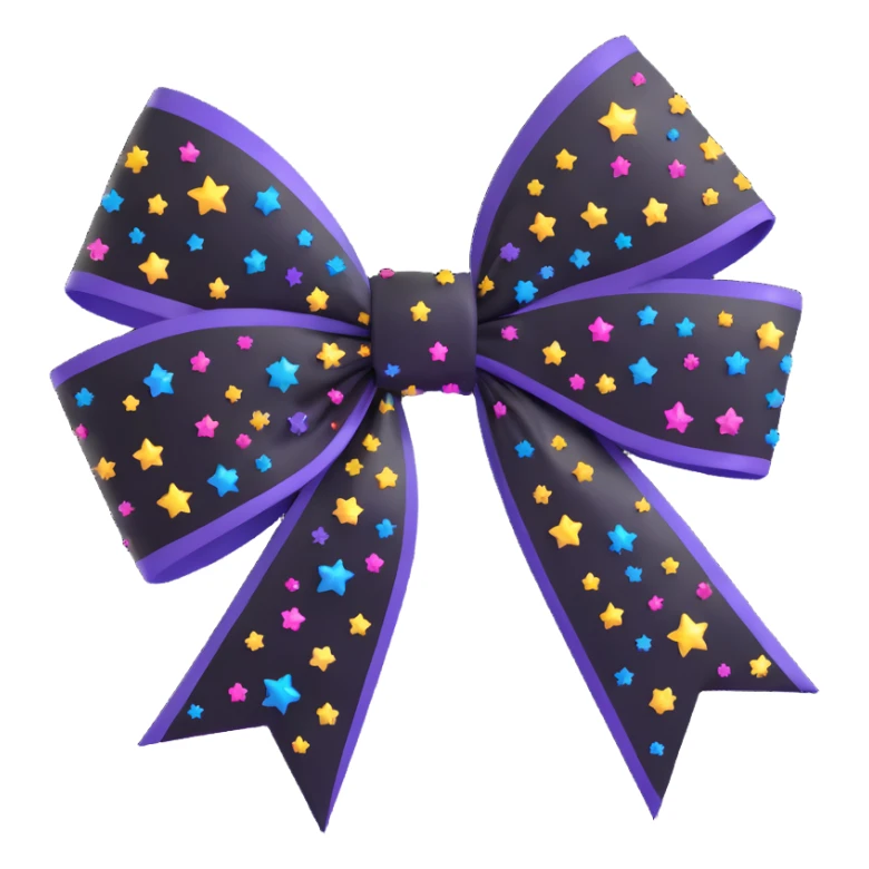 sparkly gold bow with stars, no gold sticker
