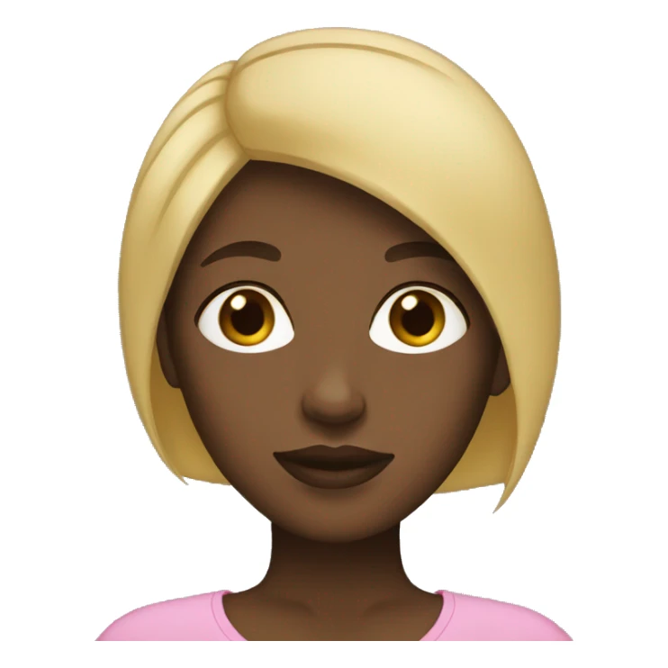 black girl with short blonde hair sticker
