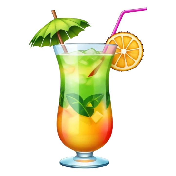 Tropical cocktail sticker
