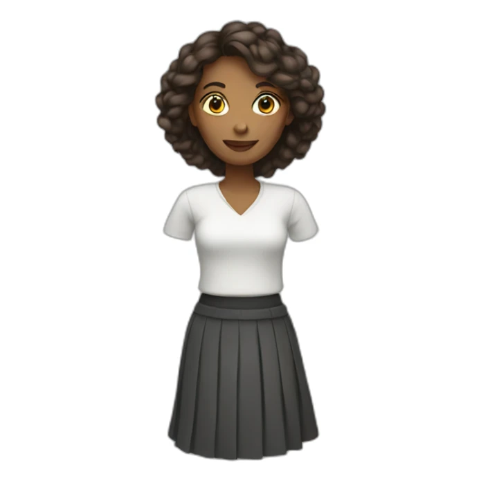 women wit skirt sticker