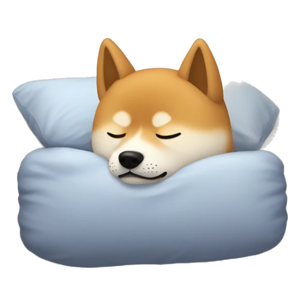 emote d'un shiba entrain de dormir sticker