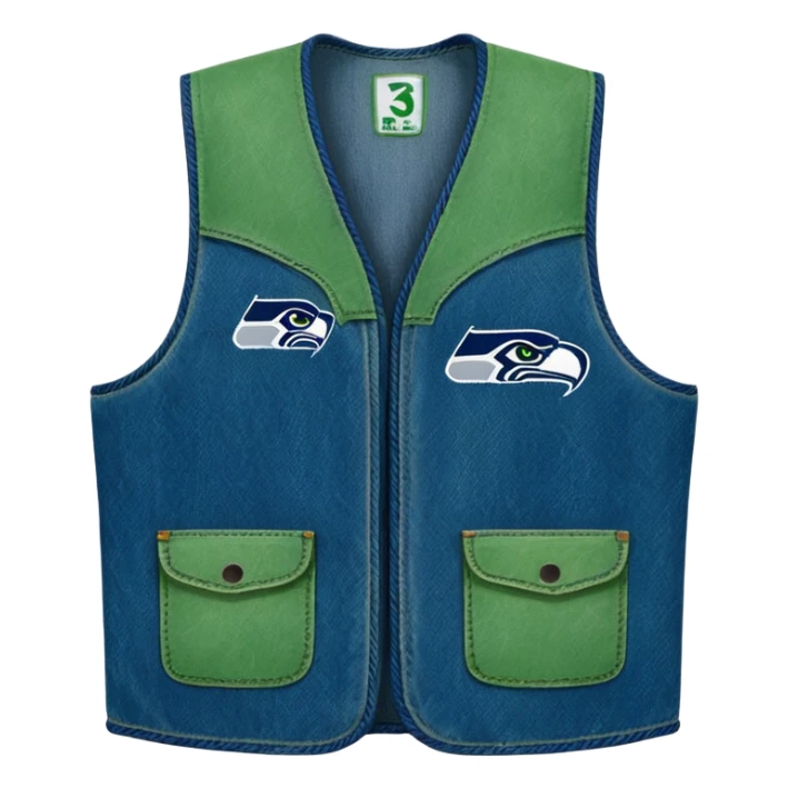 Seattle Seahawks Blue and Green Karate Vest sticker