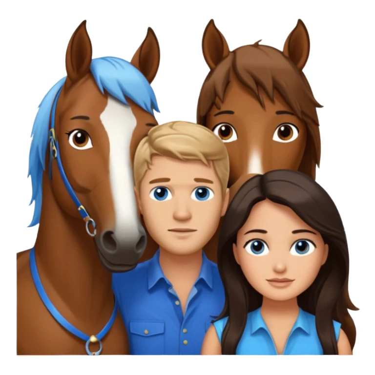 Remove rabbit ears from blue eyed trevor donovan with brown eyed danica mckellan and brown horse sticker