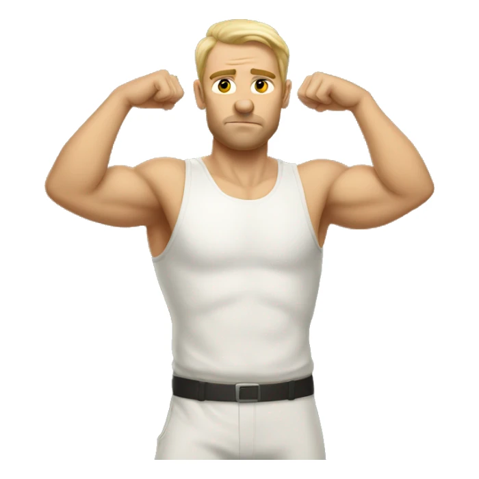 white russian fighter salutes with his hand to his forehead. sticker