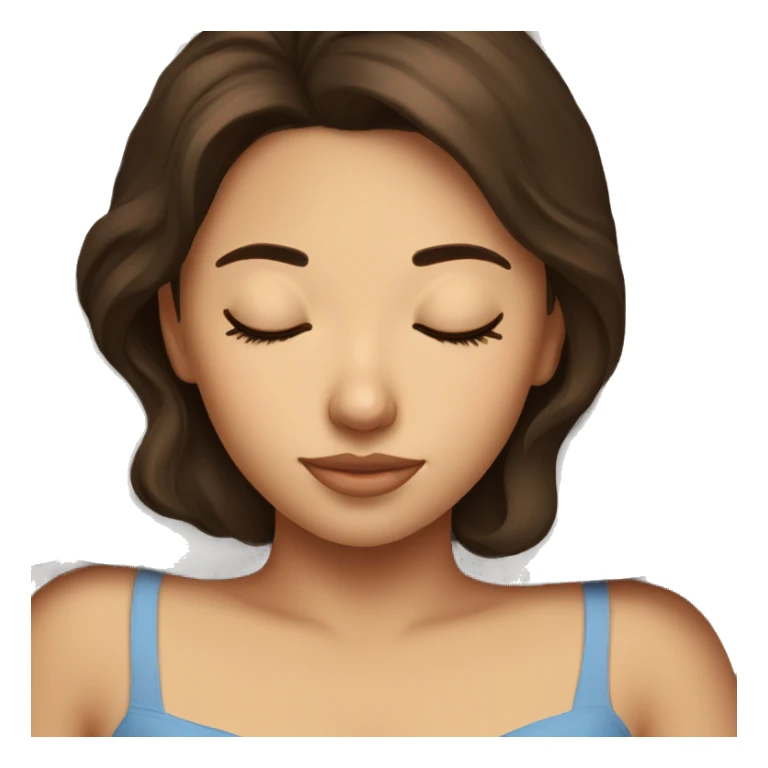 pretty brunette girl sleeping sticker