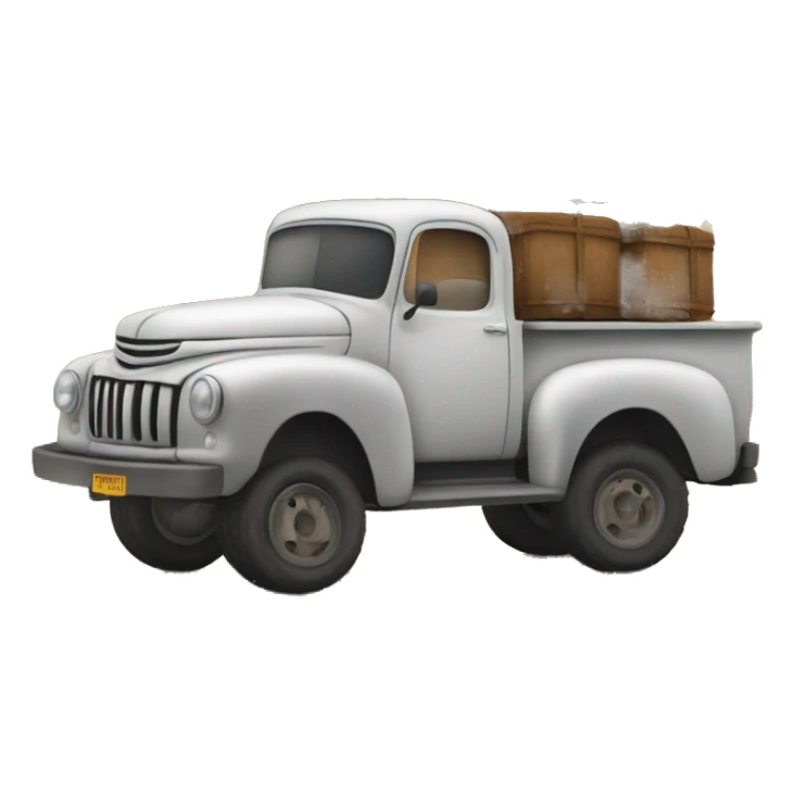 Old truck with cowboy boots sticking out the trunk sticker