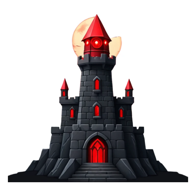 Evil Fortress witch Red Beacon shooting into sky sticker