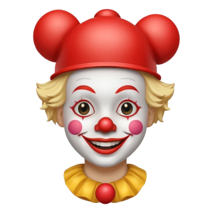 blonde clown with helmet sticker