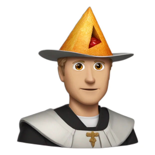 Geoff keighley with dorito pope hat sticker