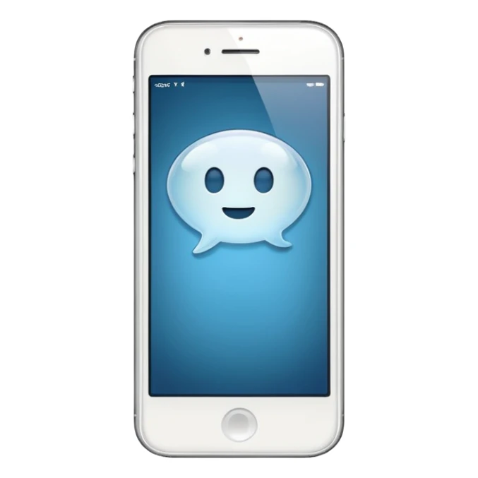 an iphone where we can see bubble speech on the screen sticker