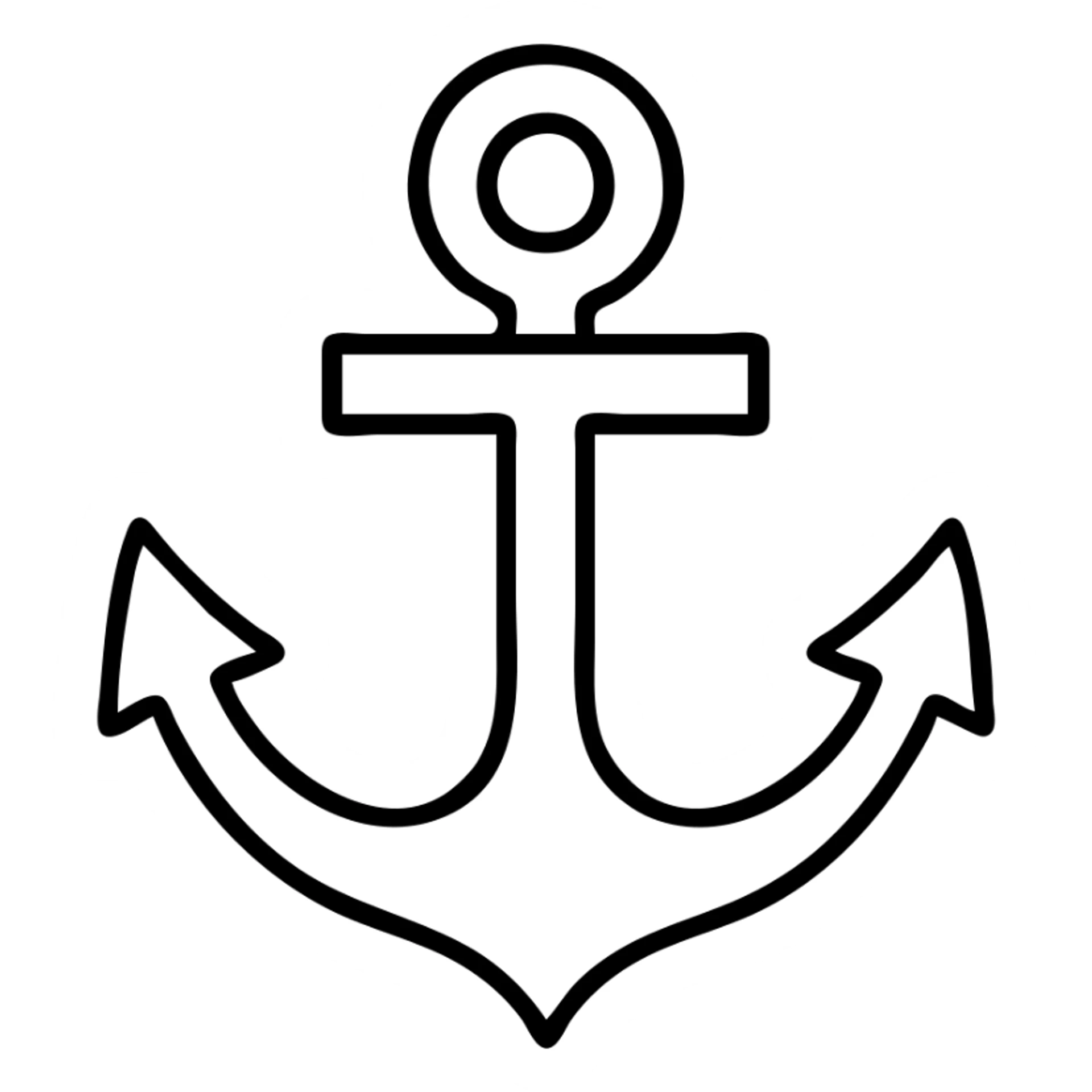 Anchor icon in a vibrant neon purple, clean and bold style, no background, transparent background sticker