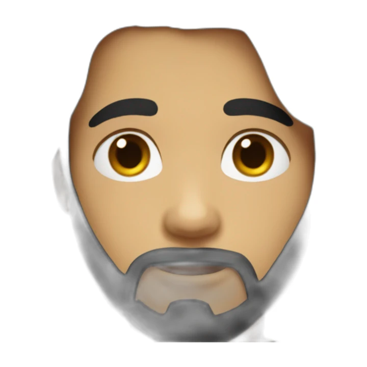 "Boy with black long hair and light beard " sticker