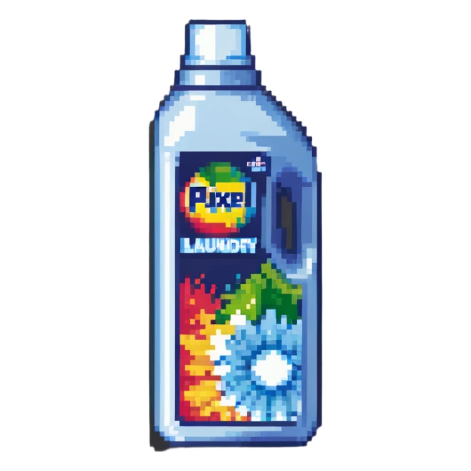 box of laundry detergent powder sticker