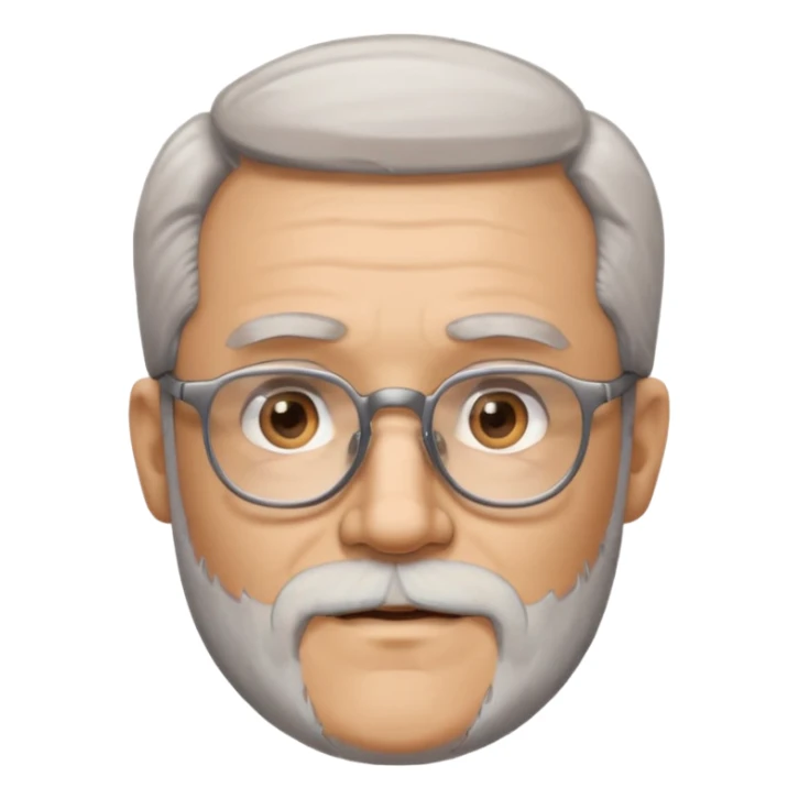 "viejito joven con lentes y barba con pocas canas sticker