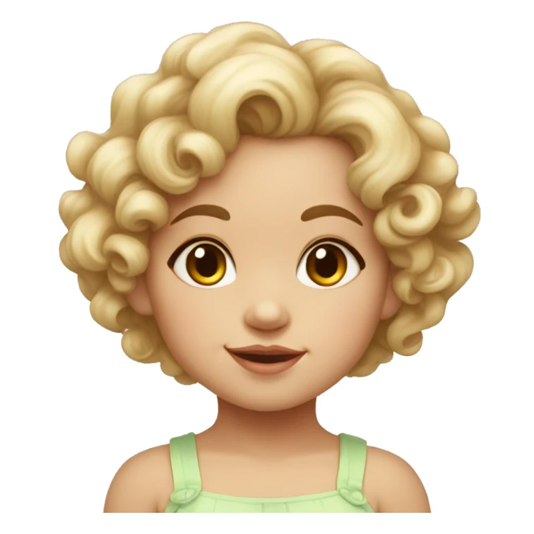 Sweet little baby girl that is light skinned and curls and chubby cheeks sticker