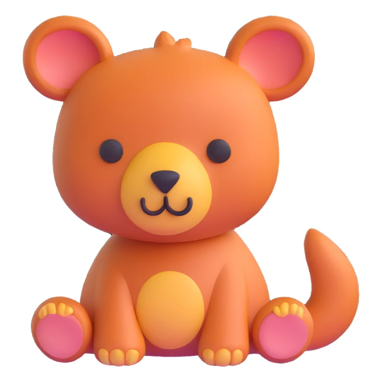 cute animal made of modeling clay sticker