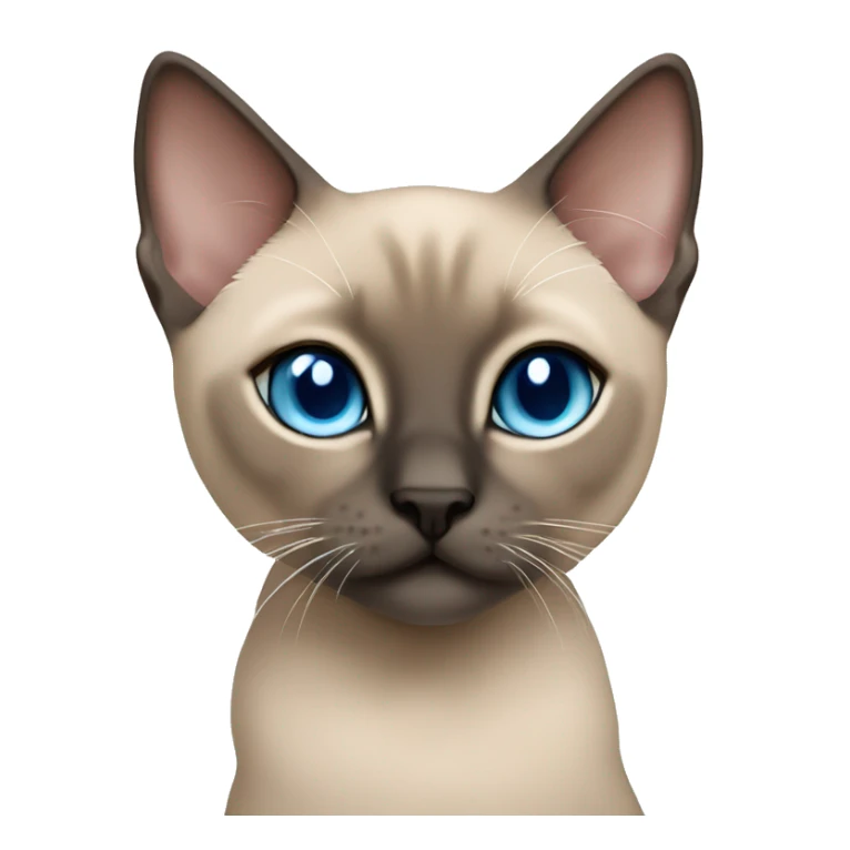 tonkinese kitten with bright blue eyes  sticker