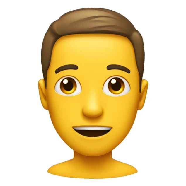 Base yellow emoji with side eye and small mouth to the same side sticker