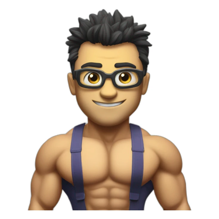 minion bodybuilder jock with the inscription "Misha" sticker