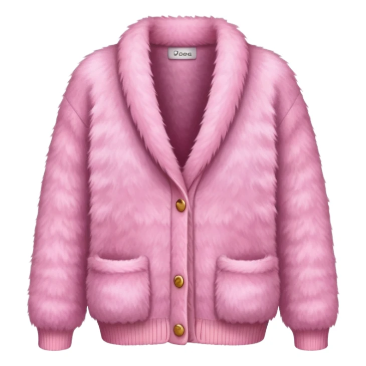 A pink furry cardigan  sticker