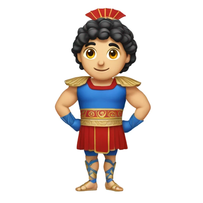 greek male dancer in evzone costume sticker