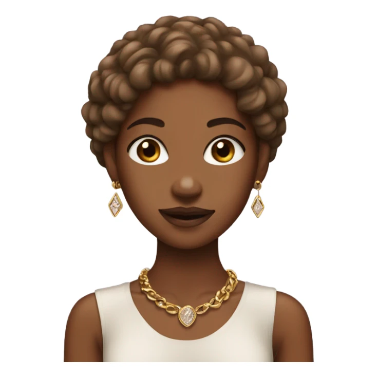 girl with brown skin jewelry sticker
