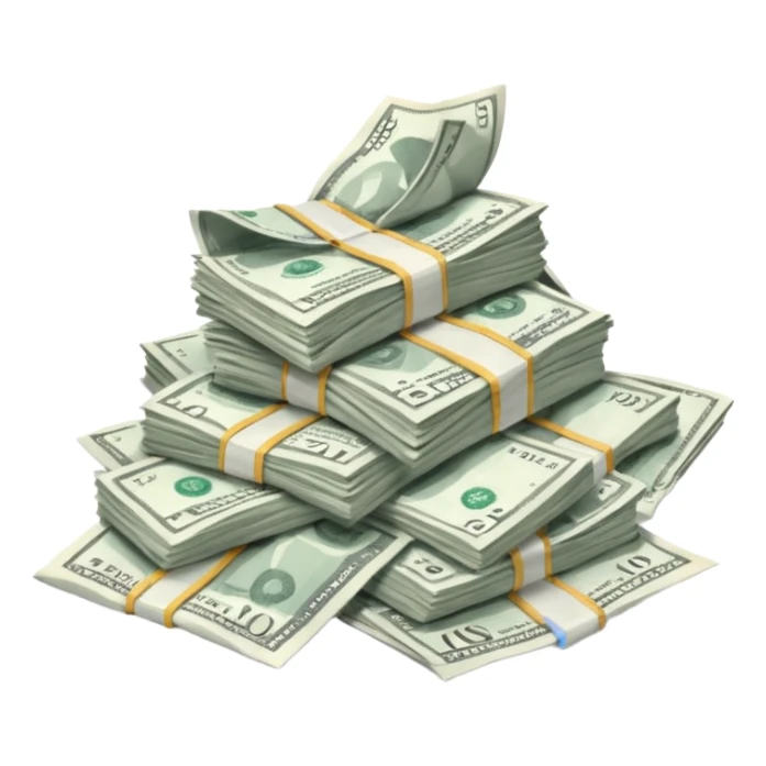 
pile of bills sticker