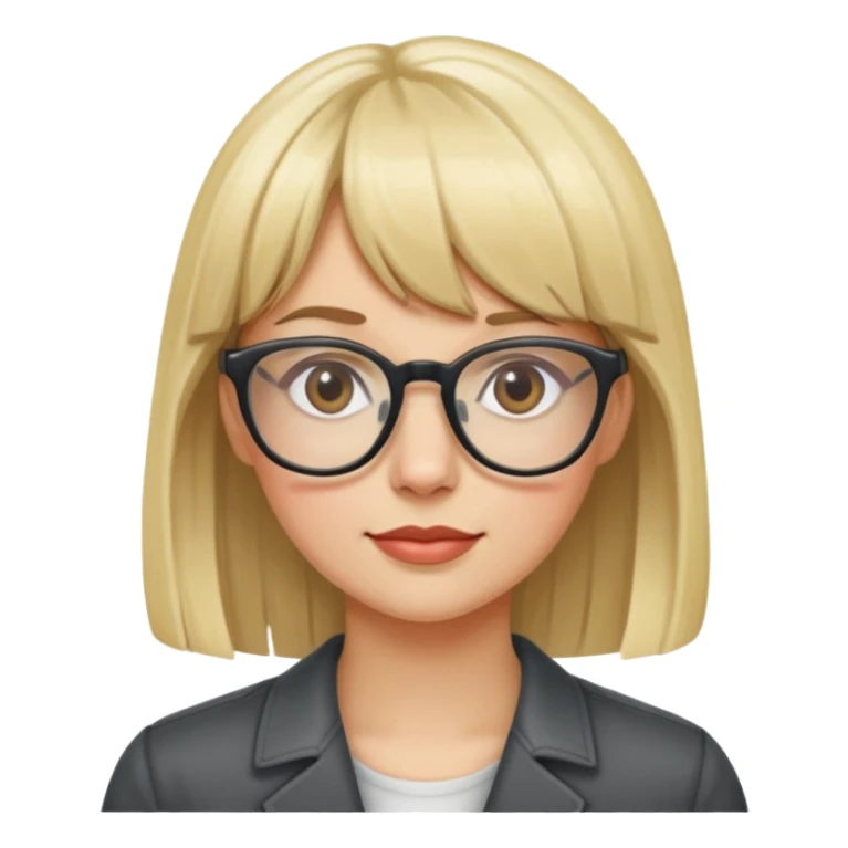 Blonde Super woman with glasses and bangs sticker