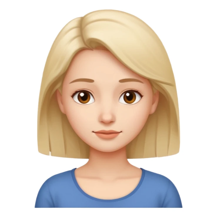 Woman tilting her head 45 degree towards her shoulders, face is relaxed sticker